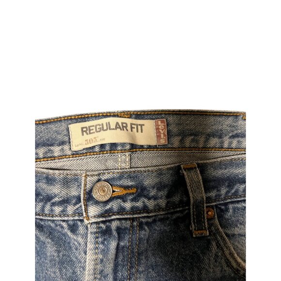 Levi's 505 Blue Jeans Men's Size W38 L30 Regular Fit Straight Leg Cotton Denim - Picture 2 of 10